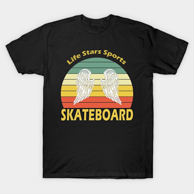 Sport skateboard T-Shirt by Rizaldiuk